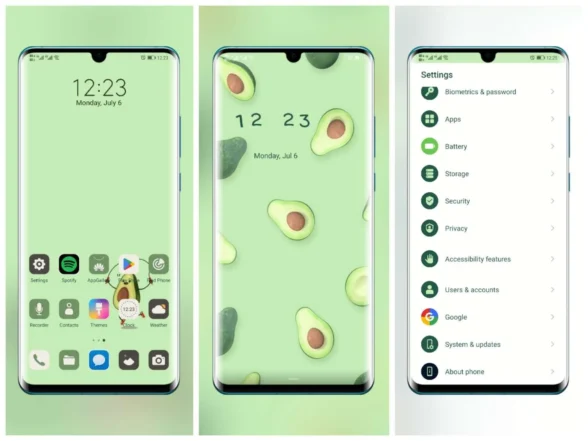 Avocado Green EMUI Theme