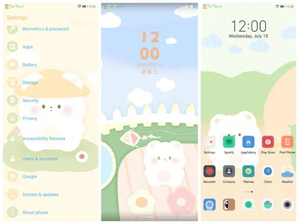 Small White Bear EMUI Theme