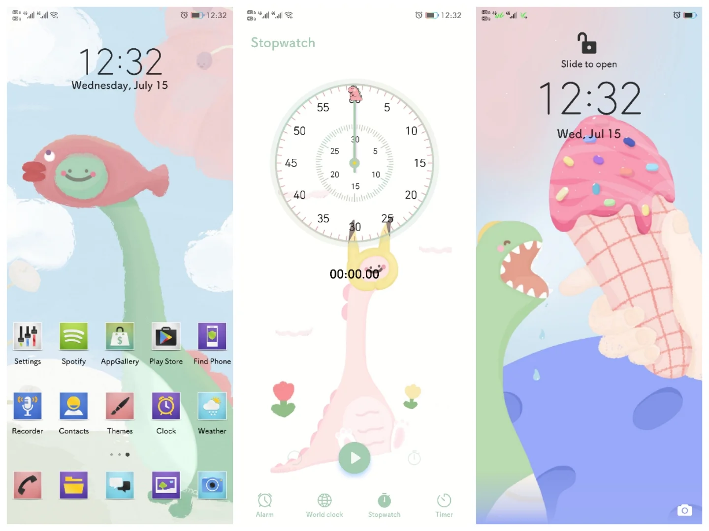 Little Dinosaur EMUI Theme