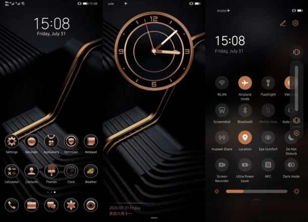 Luxury Golden Moca EMUI Theme