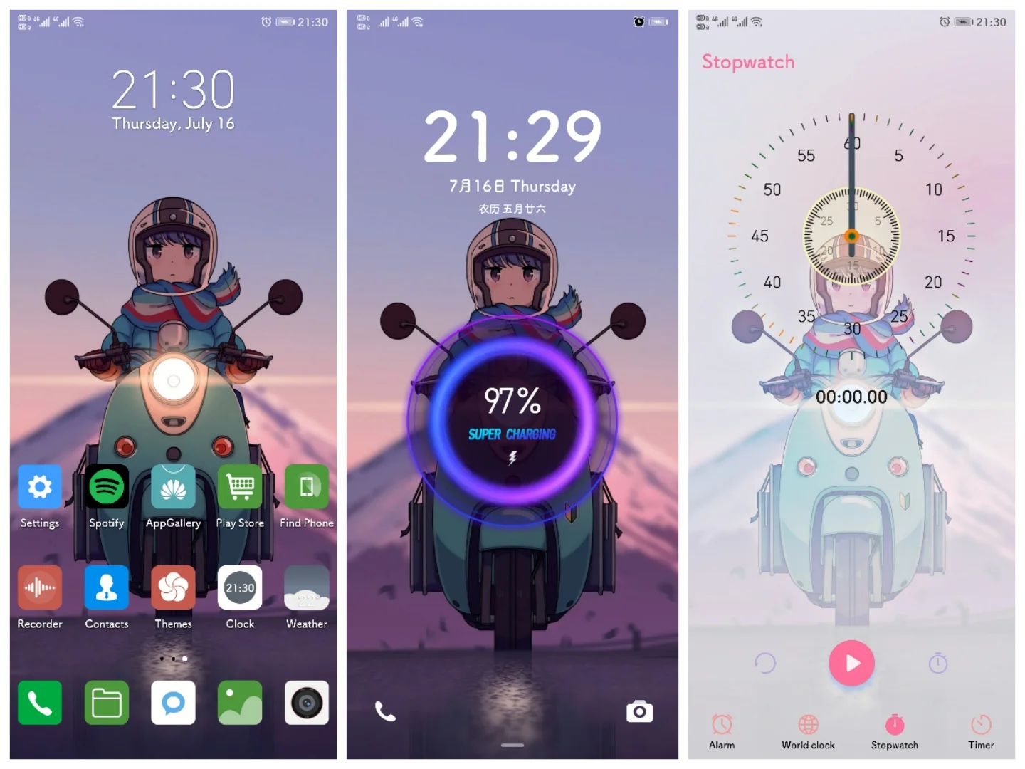 Moto Girl EMUI Theme