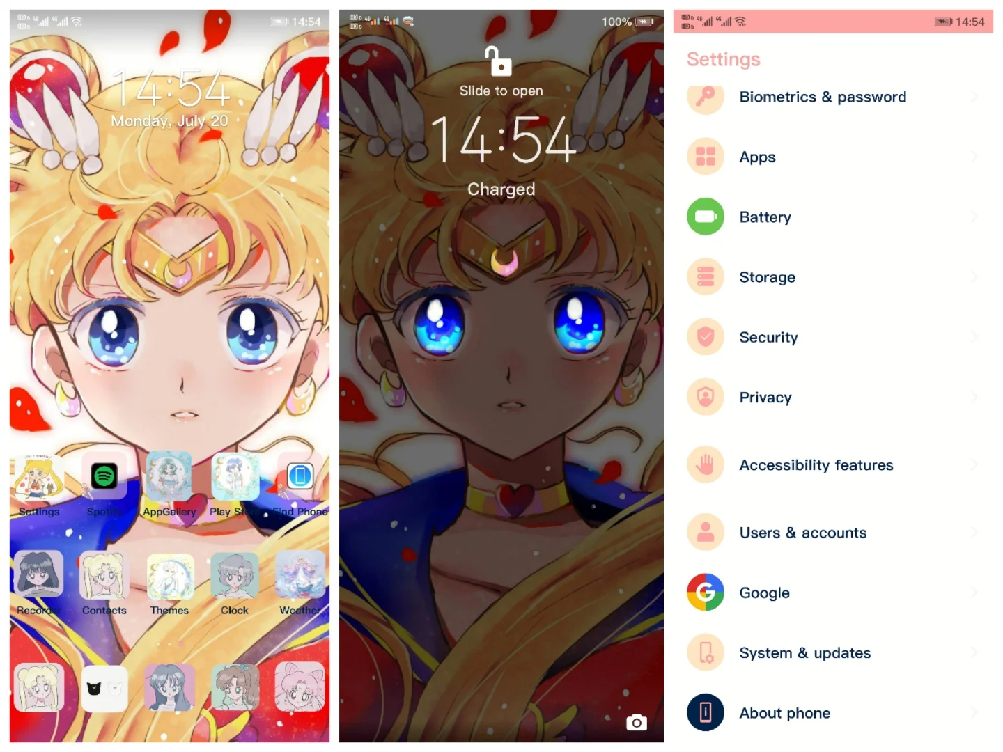 Sailor Moon EMUI Theme