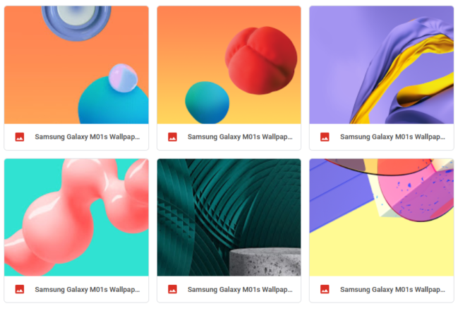 Samsung Galaxy M01s Stock Wallpapers