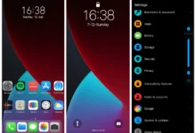 iOS 14 Dark EMUI Theme