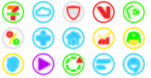 Neon Glow Rings Icon Pack