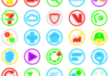 Neon Glow Rings Icon Pack