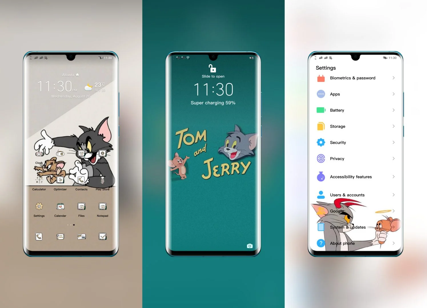 [5 Style] Tom and Jerry Theme for EMUI 10/9 and Magic UI 3/2 | Huawei Theme