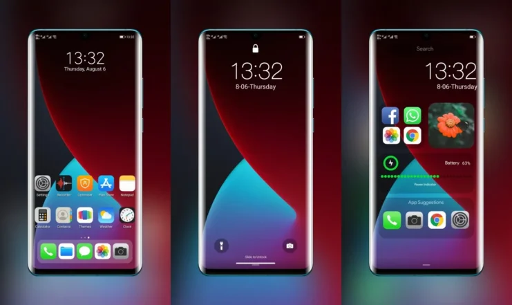 iOS 14 Dark UI EMUI Theme