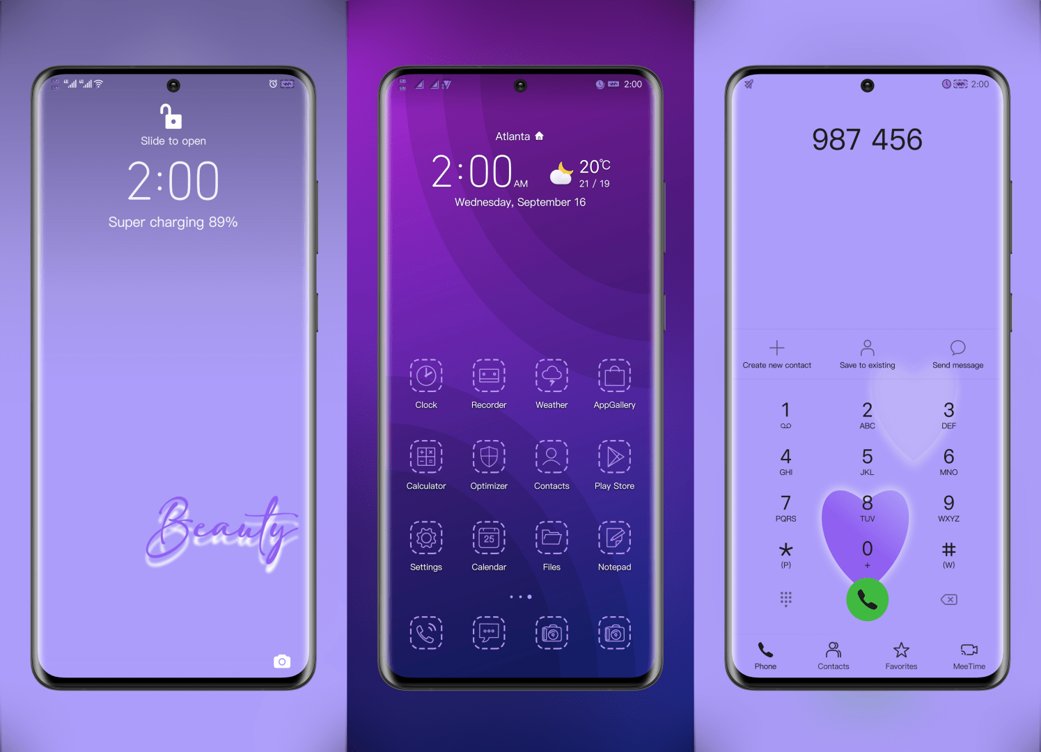 All Purple EMUI Theme