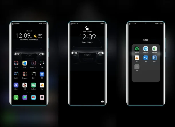 Audi Dark EMUI Theme