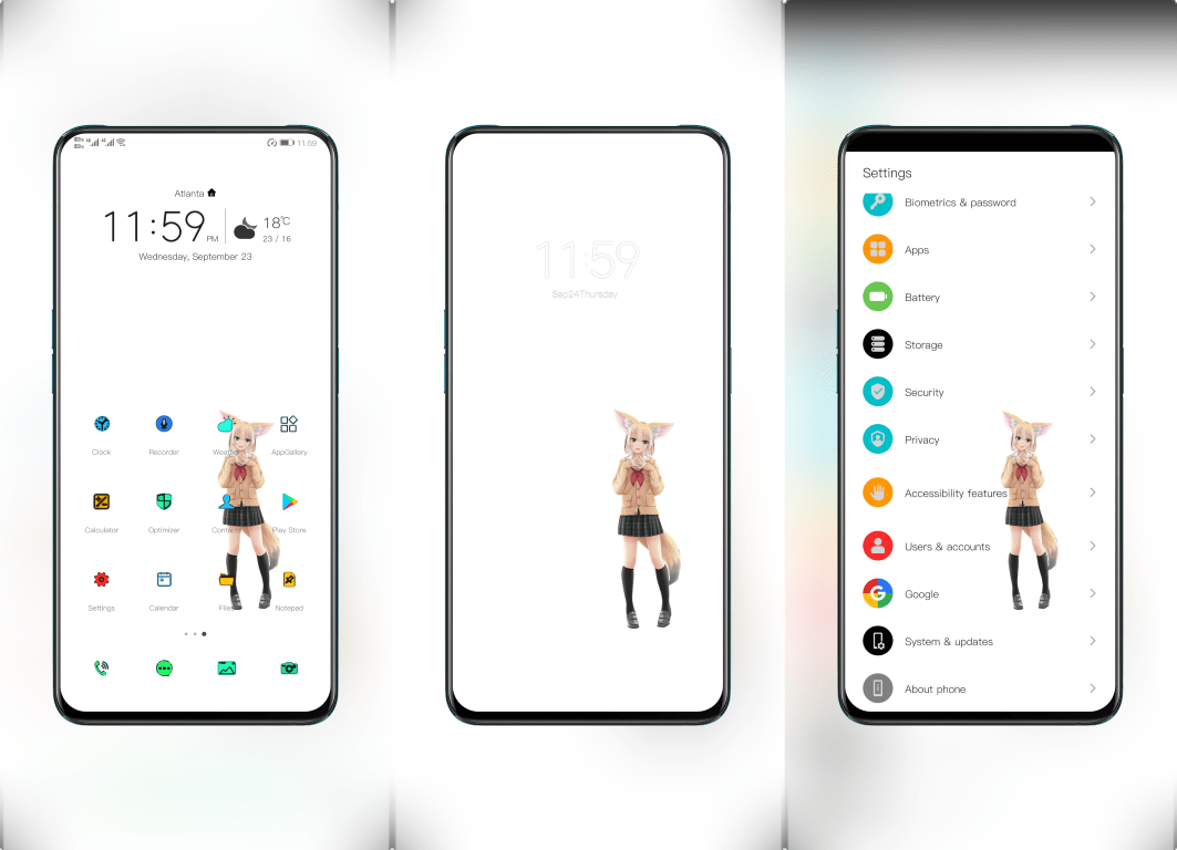 Fox Girl EMUI Theme