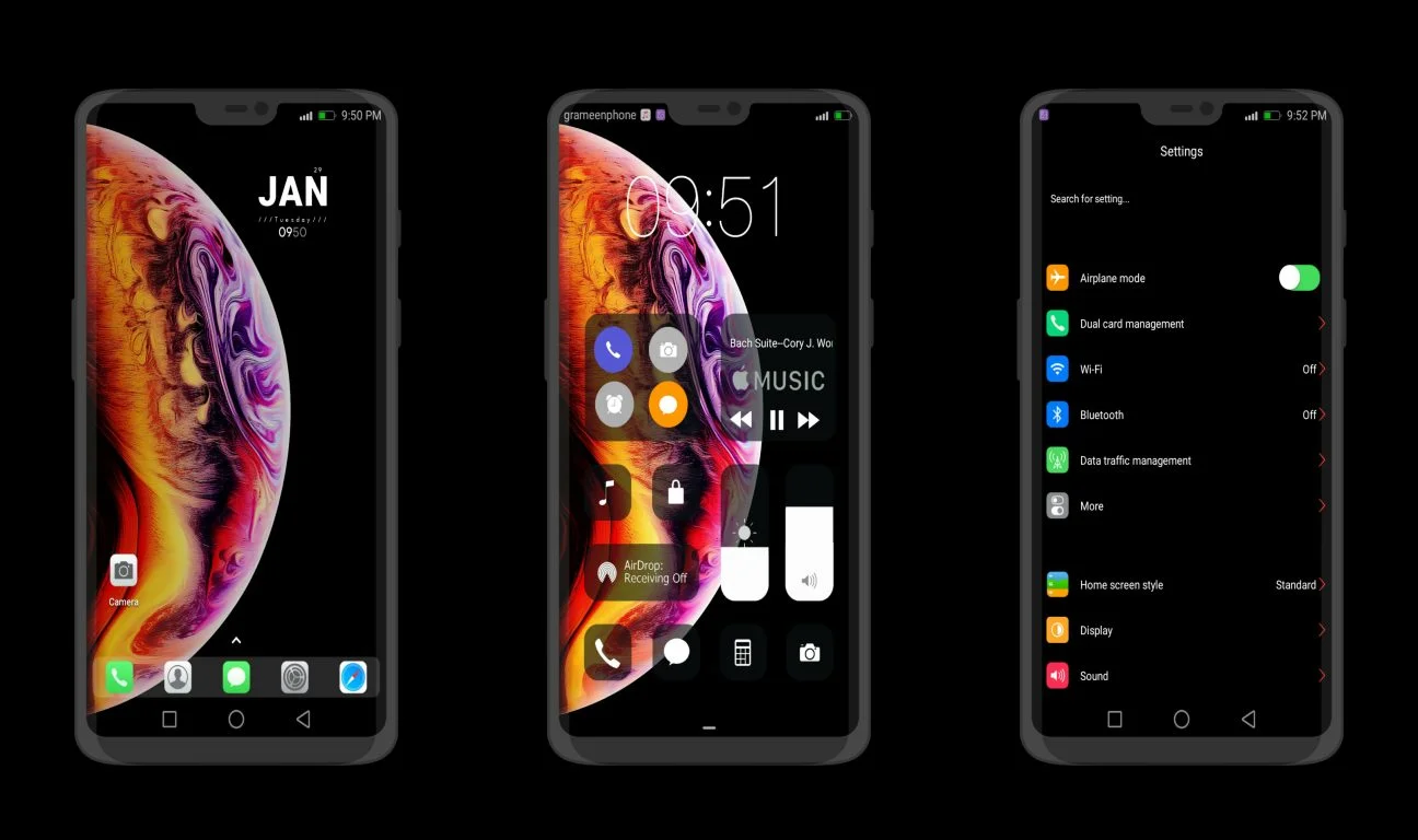 Iphone iOS EMUI Theme