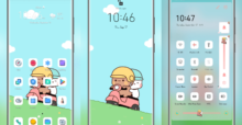 Milk & Mocha Bear on motorcycle EMUI Theme