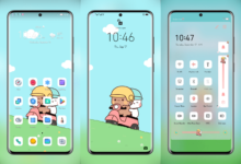 Milk & Mocha Bear on motorcycle EMUI Theme
