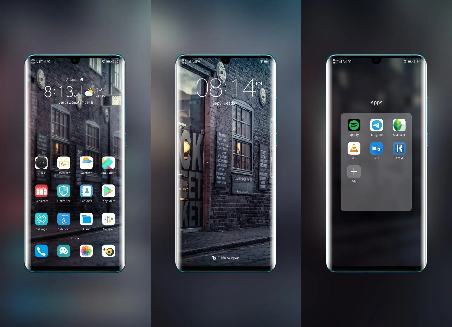 Rainy Street EMUI Theme