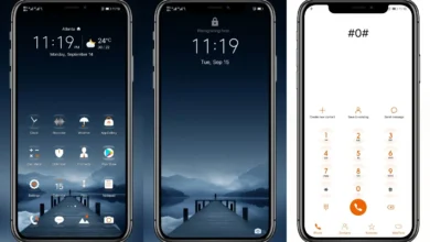 Transparent Orange EMUI Theme