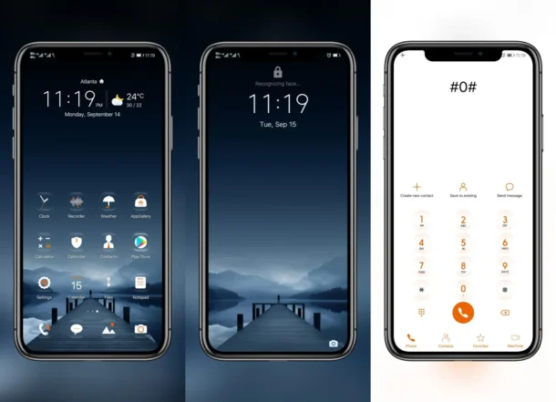 Transparent Orange EMUI Theme