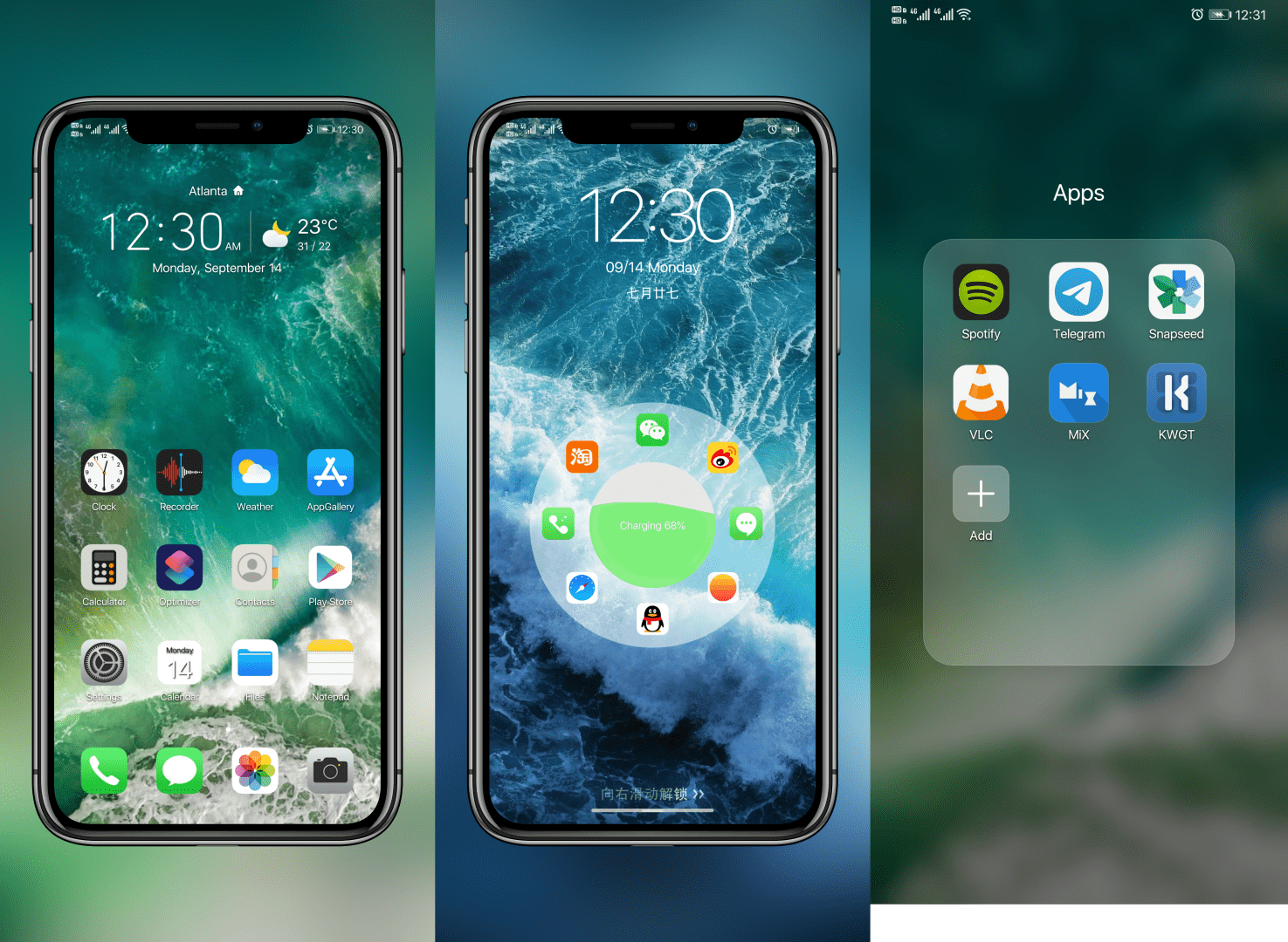iPhone iOS EMUI 9 Theme