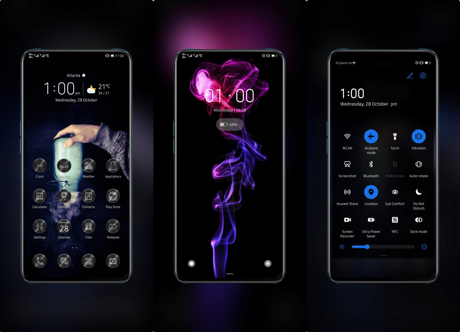Blue Smoke UI EMUI Theme