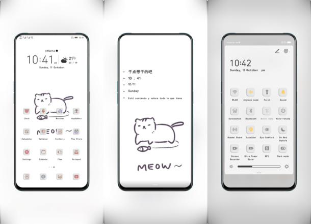 Cat and Fish EMUI Theme