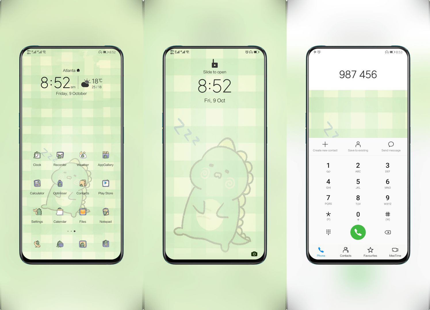 Cute Baby Dinosaur EMUI Theme