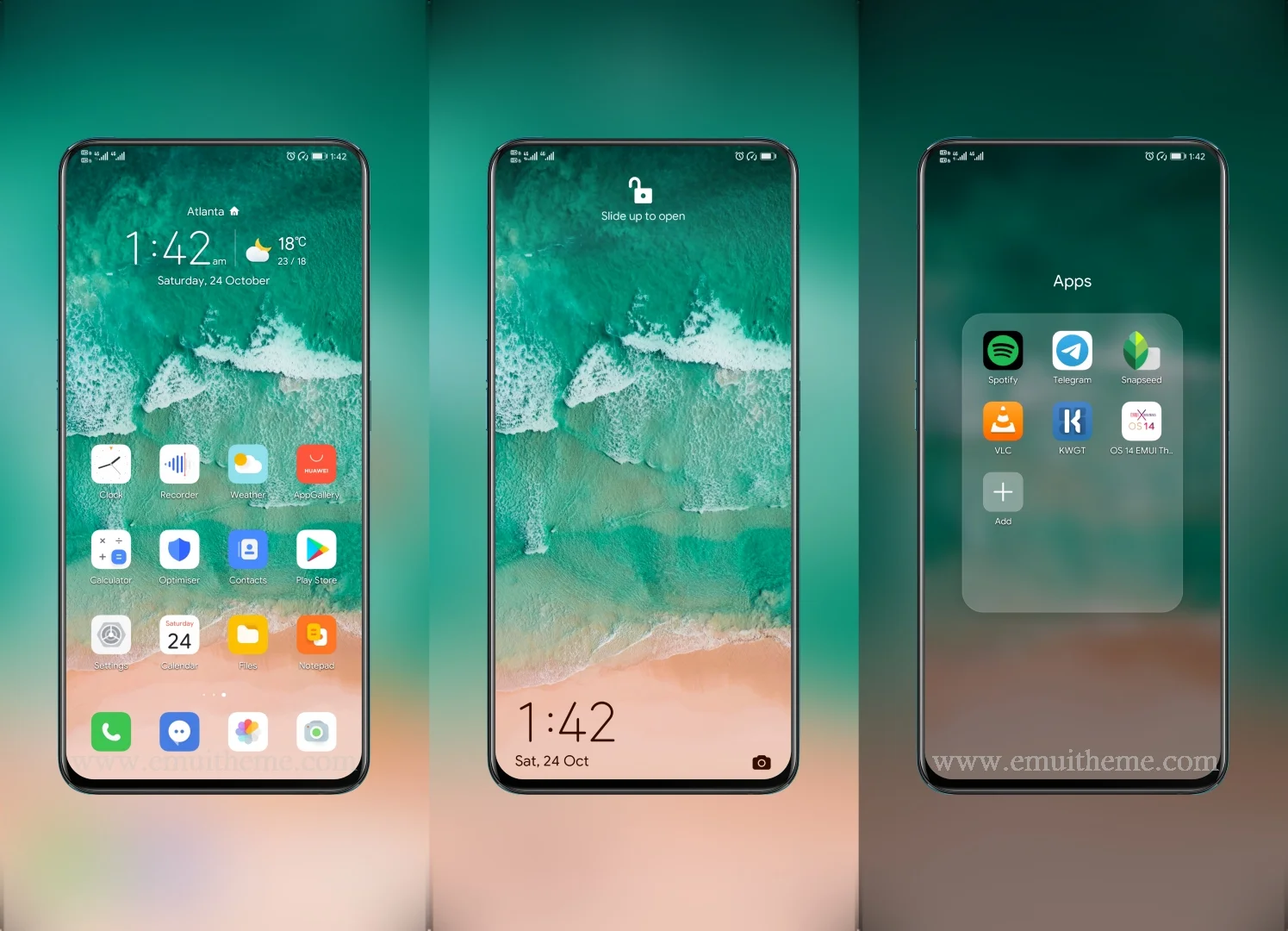 Golden Beach EMUI Theme
