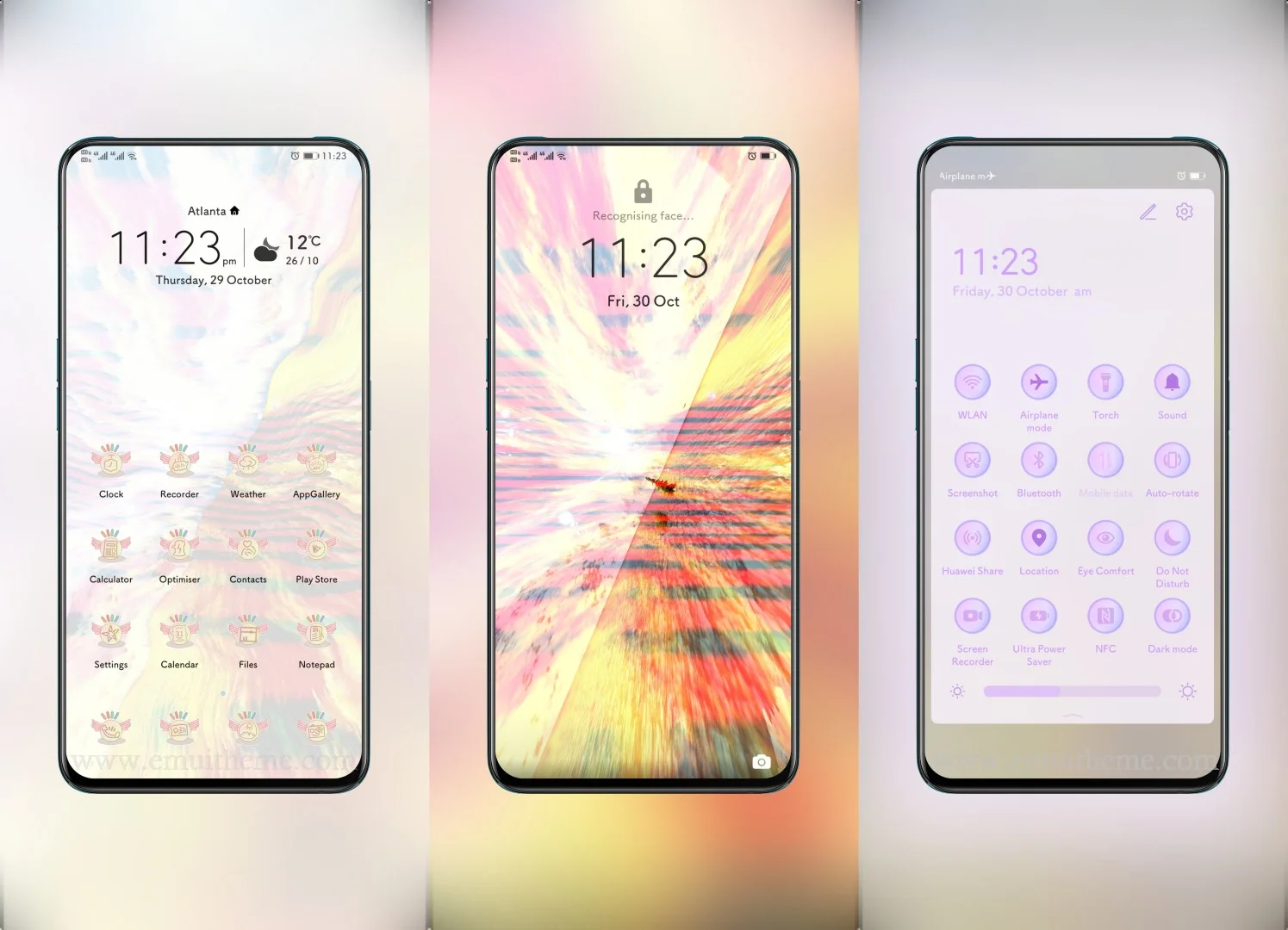 Graceful Sky Plume Vision EMUI Theme