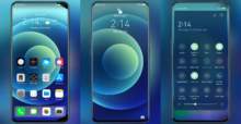 iPhone 12 Blue EMUI Theme