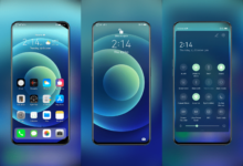iPhone 12 Blue EMUI Theme