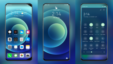 iPhone 12 Blue EMUI Theme