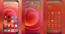 iPhone 12 Orange EMUI Theme