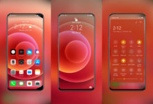 iPhone 12 Orange EMUI Theme