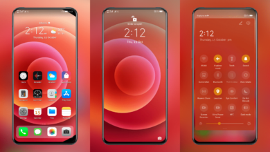 iPhone 12 Orange EMUI Theme