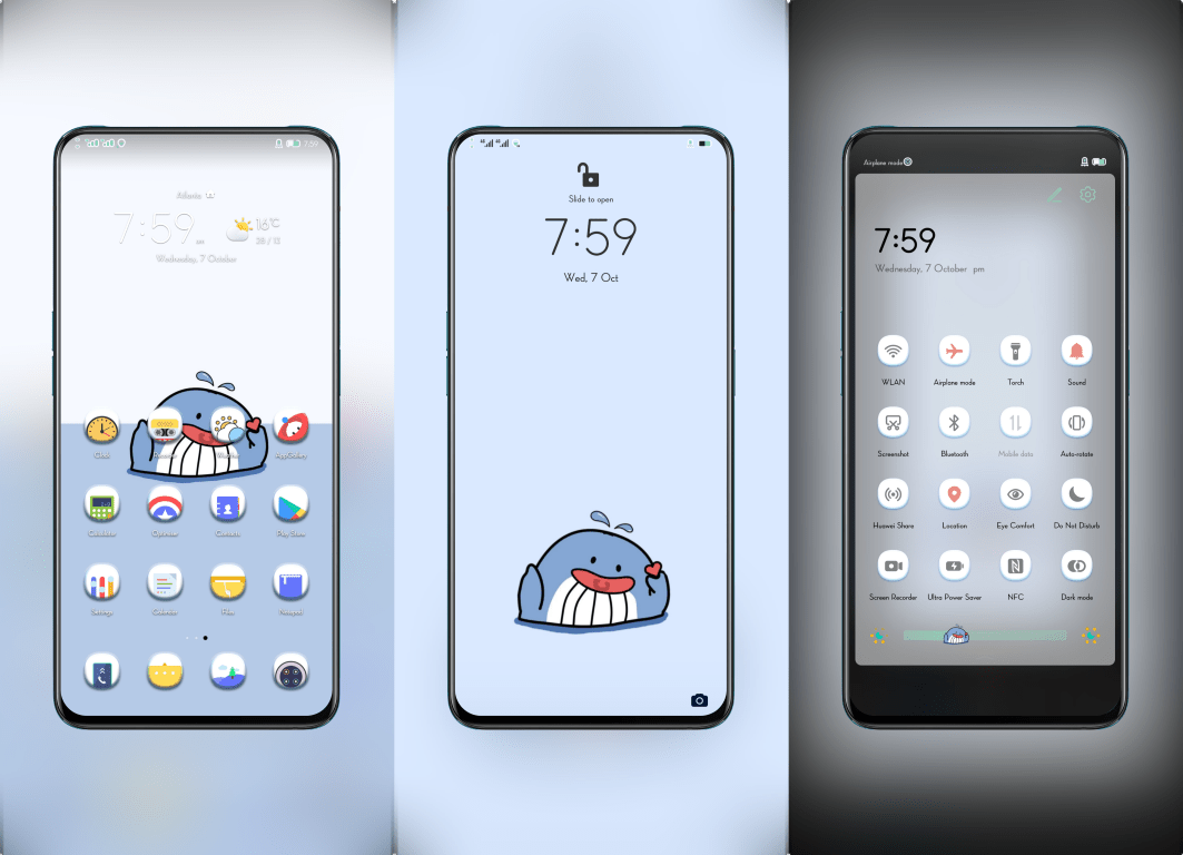 Lovely Whale EMUI Theme
