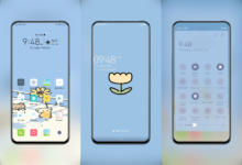 Milk and Mocha Bear Blue EMUI Theme