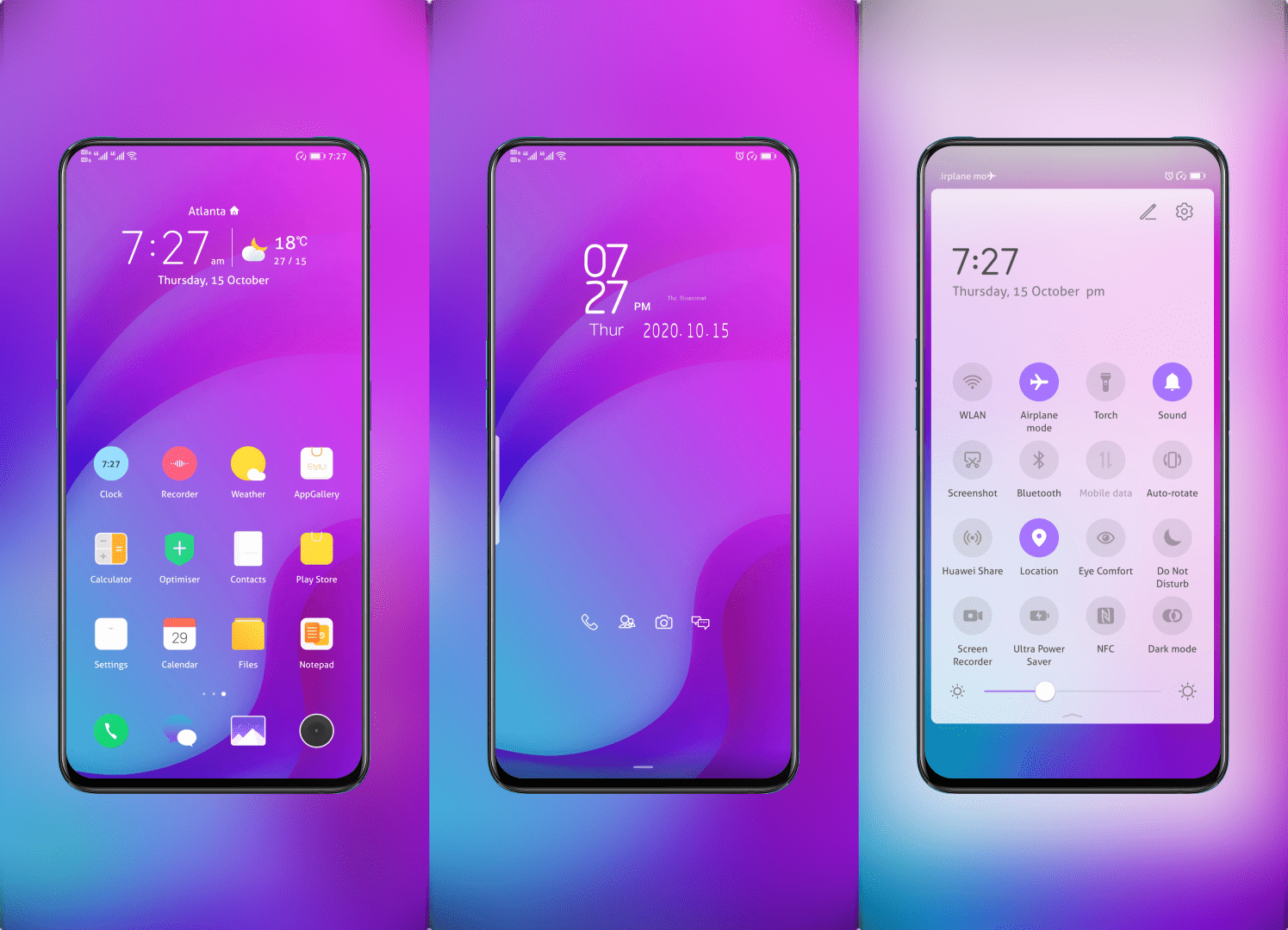 Purple Gradient EMUI Theme