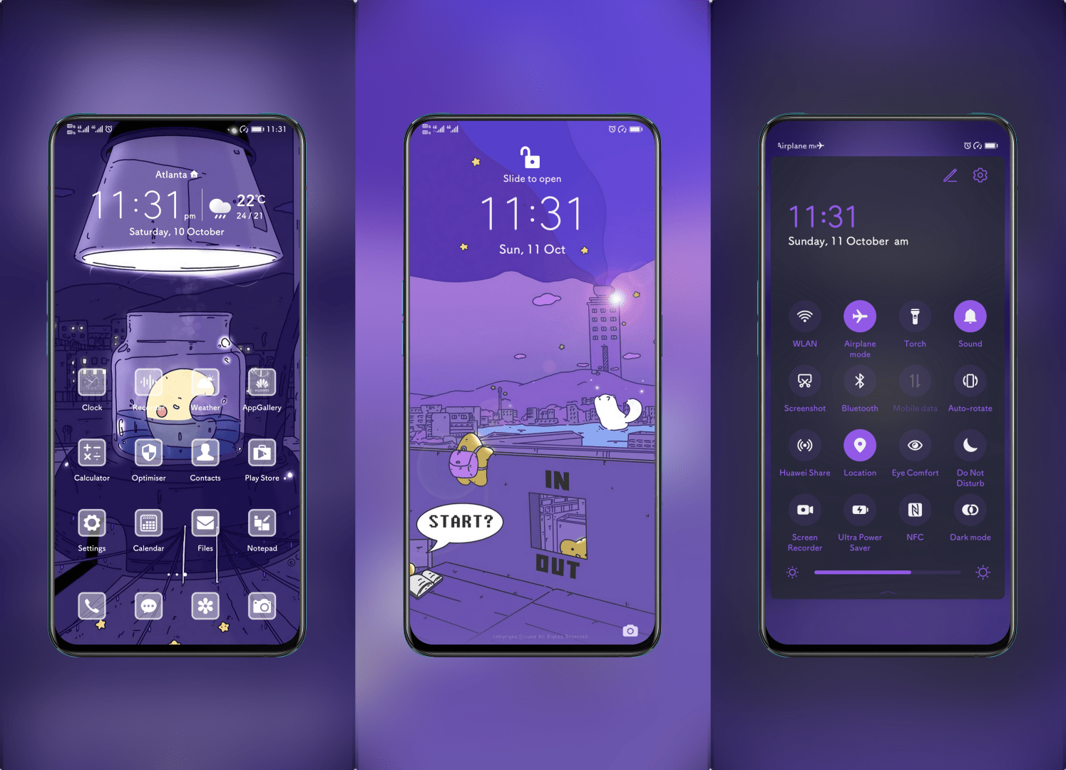 Romance Purple EMUI Theme