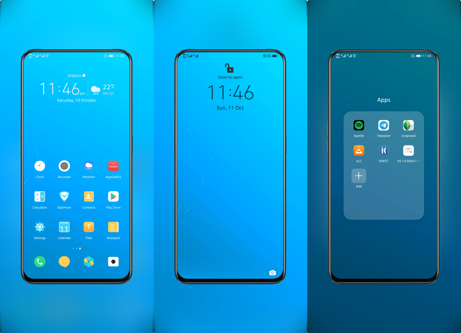 Simple Blue EMUI Theme