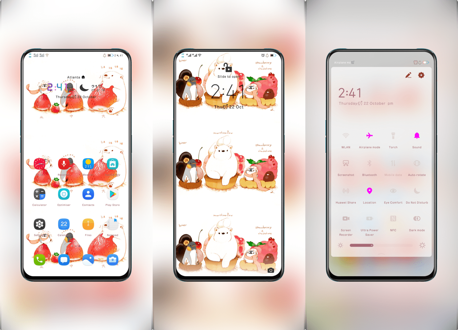 Strawberry Mousse EMUI Theme