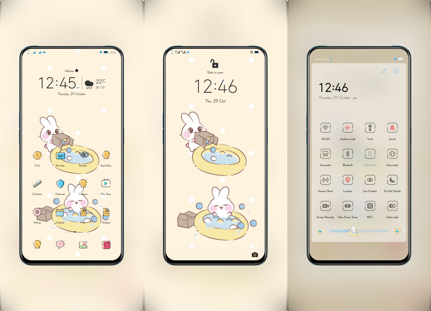 Strawberry Rabbit EMUI Theme