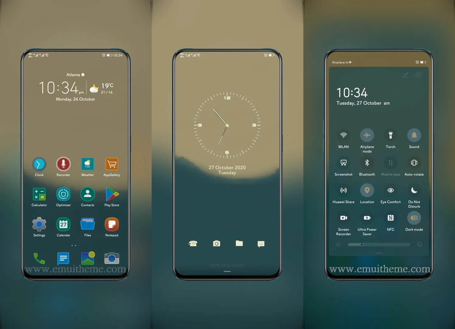 Teal Blue EMUI Theme