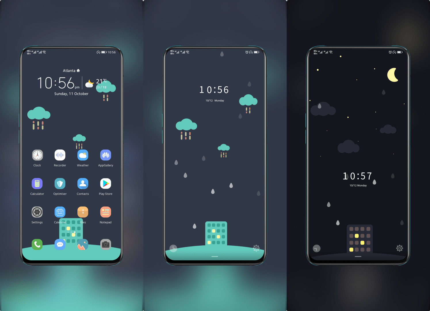 Weather Changes in Small Cities EMUI Theme