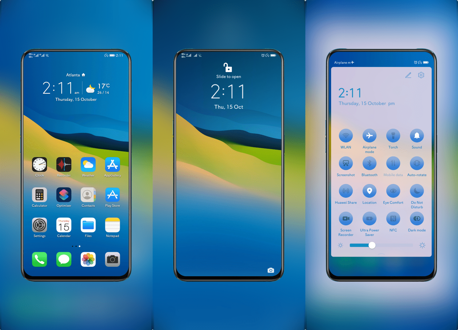 iBlue 12 and iRed 12 EMUI Theme