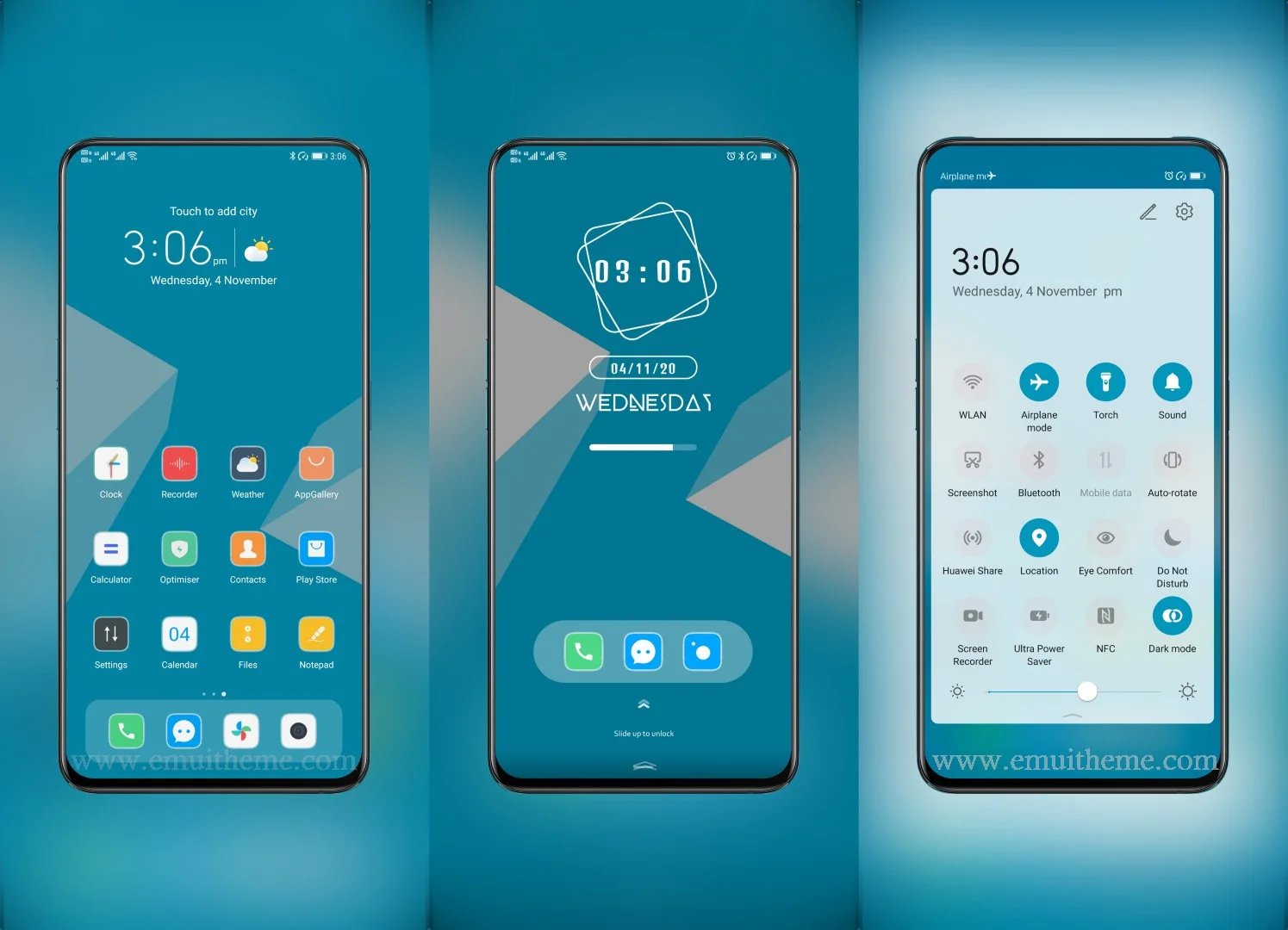 Blue Flatter EMUI Theme