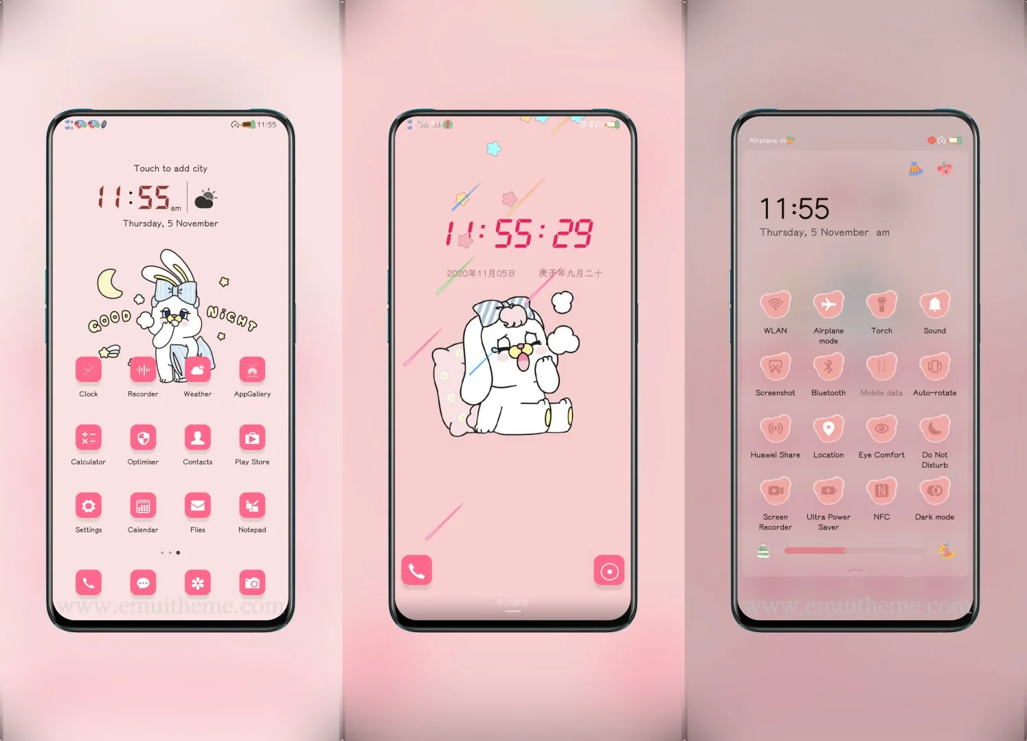 Pink Bunny EMUI Theme