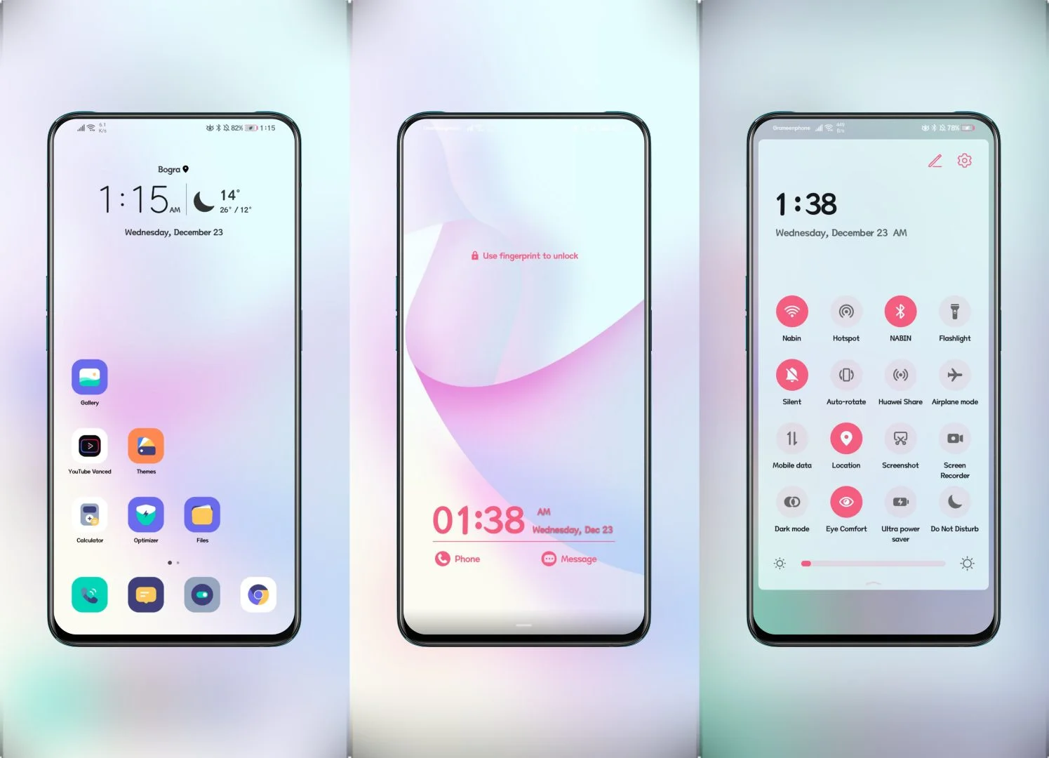 Honey Pink EMUI Theme
