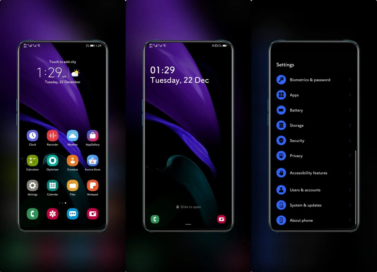 Samsung OneUI 3.0 Dark EMUI Theme