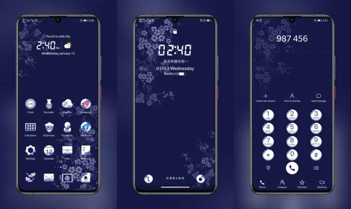 Blue and white porcelain EMUI Theme