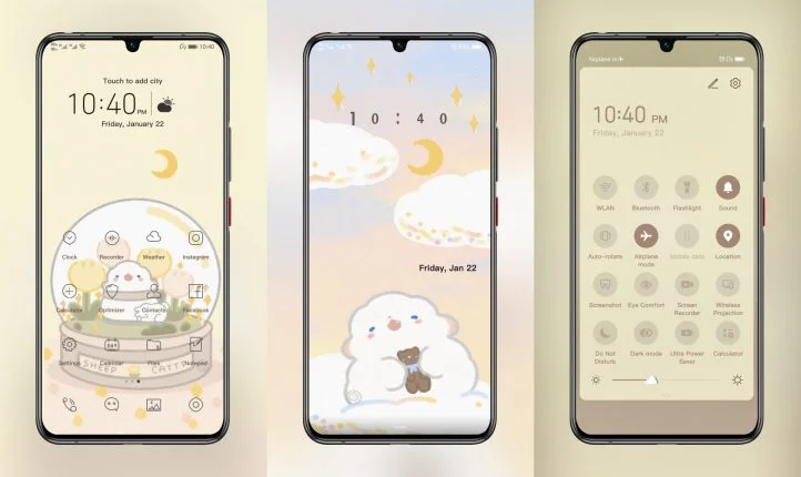 Cloud Ball Bear EMUI Theme