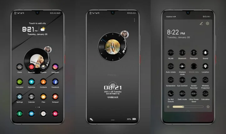 Record Disk EMUI Theme